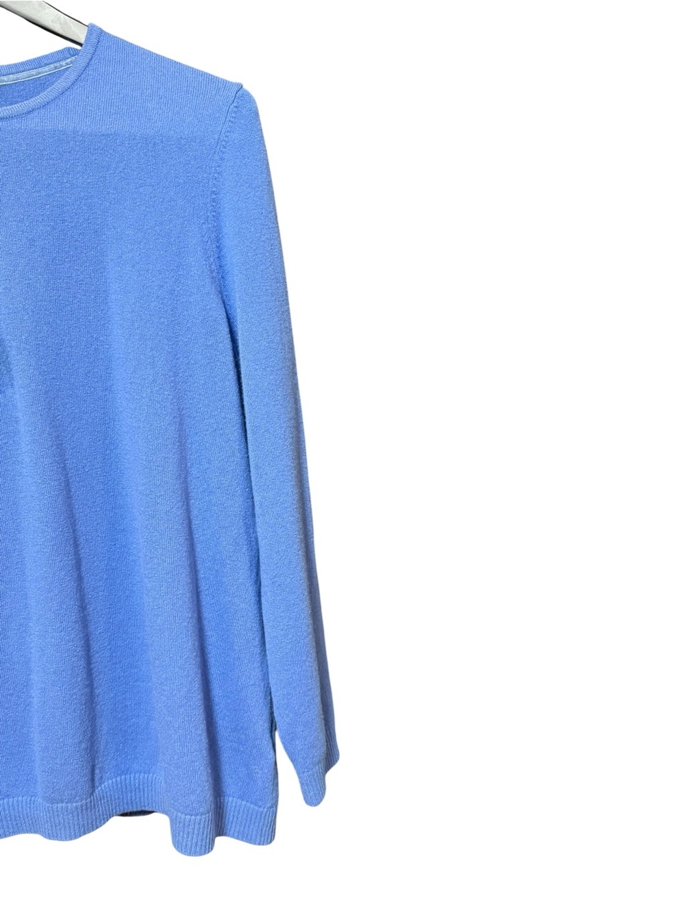 L.L.Bean 100% Cashmere Blue Crewneck Sweater 3X - Picture 5 of 8